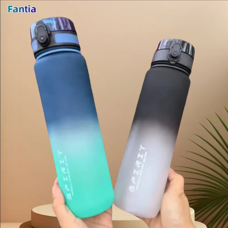 Outdoor Camping Water Jug - 500 ML/650 ML/1000 ML ขนาดใหญ่ความจุขวดกีฬาสร้างแรงบันดาลใจรั่วแบบพกพาถ้วยพลาสติก Outdoor