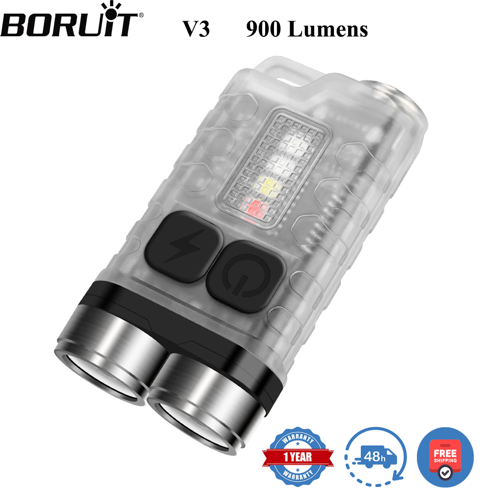 Outdoor Camping Glamping - BORUiT V3 พวงกุญแจ LED แบบพกพา 900LM