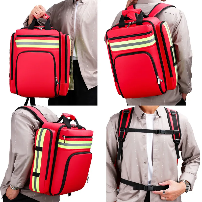 Survival Kit - กระเป๋า Relief ภัยพิบัติ kotak p3k กระเป๋าเป้สะพายหลังกู้ภัยฉุกเฉินความจุขนาดใหญ่ชุดอุปกรณ์การอยู่รอดจัดทางการแพทย์