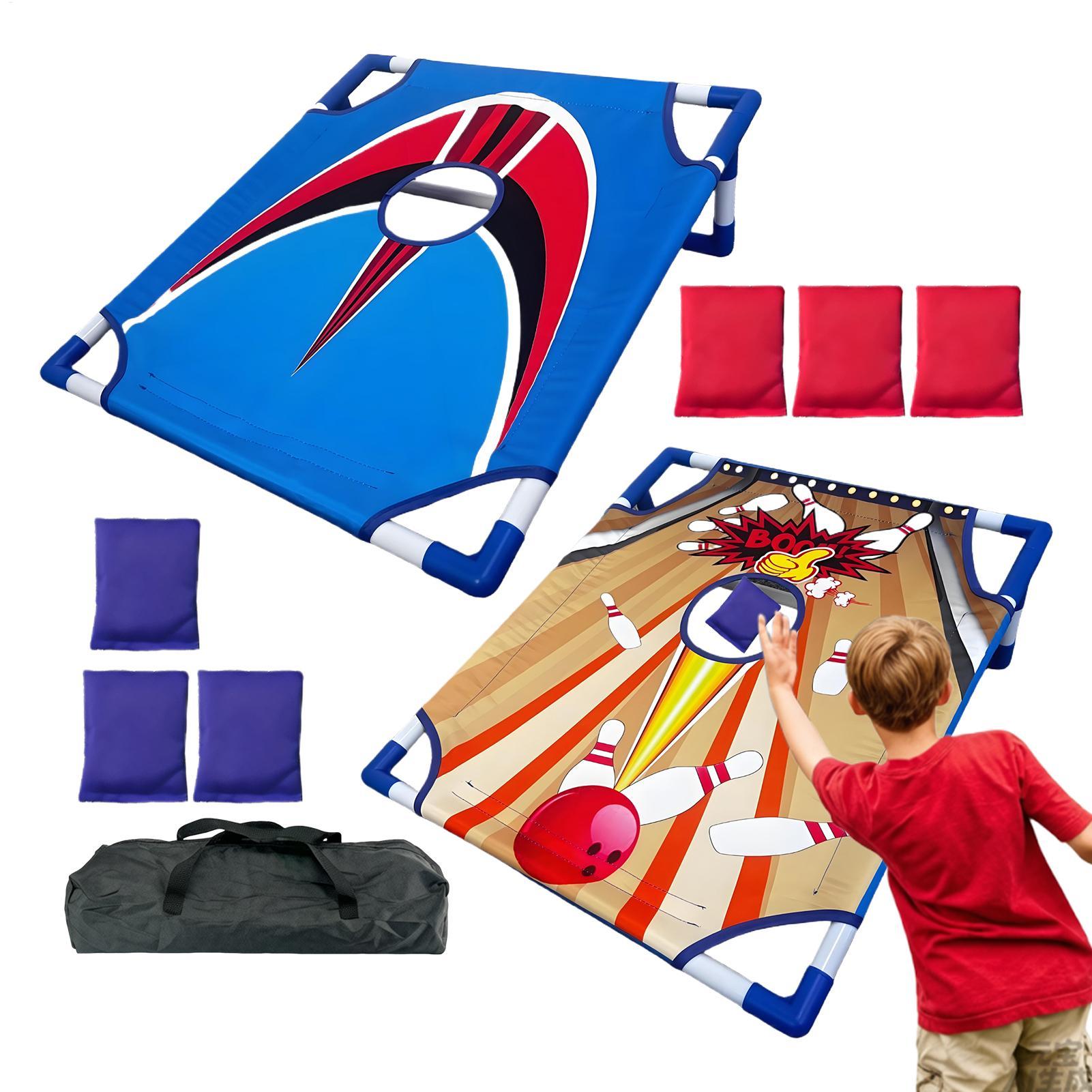 Outdoor Camping Games For Adults - เกมโยนถุงถั่วสำหรับเด็ก ชุดโยนถุงถั่วแบบพับได้ ทนทานต่อสภาพอากาศ สำหรับตั้งแคมป์ เหมาะสำหรับผู้ใหญ่ เด็กชาย