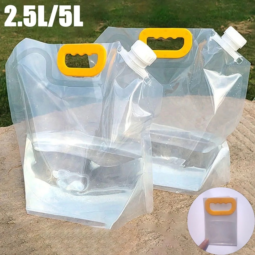 Outdoor Camping Water Jug - ถุงน้ำแบบพกพาขนาด 5 ลิตร ถังพับได้ ภาชนะเก็บน้ำ ขวดน้ำ
