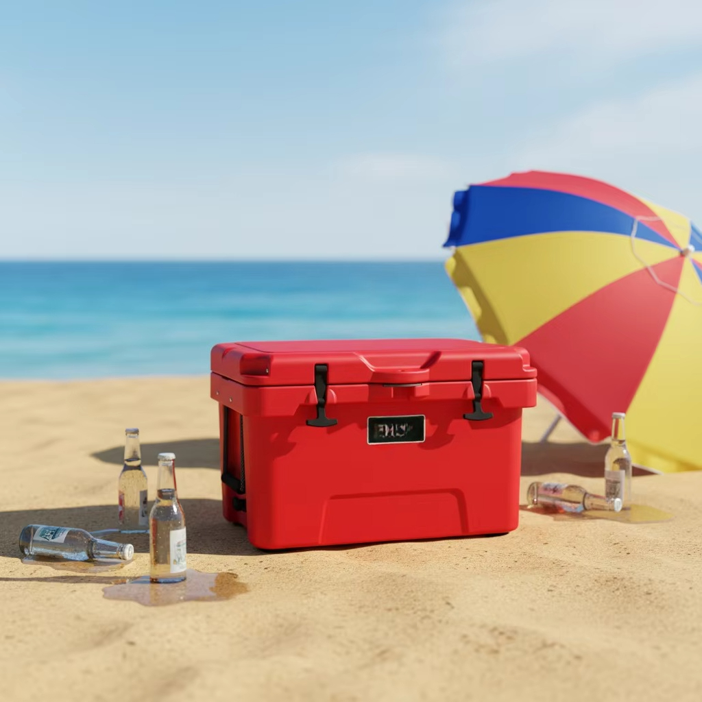 Outdoor Camping Box - กล่องเก็บความเย็นแบบพกพาขนาด 35QT รุ่นใหม่ สำหรับกิจกรรมกลางแจ้ง ทำจากวัสดุ PE
