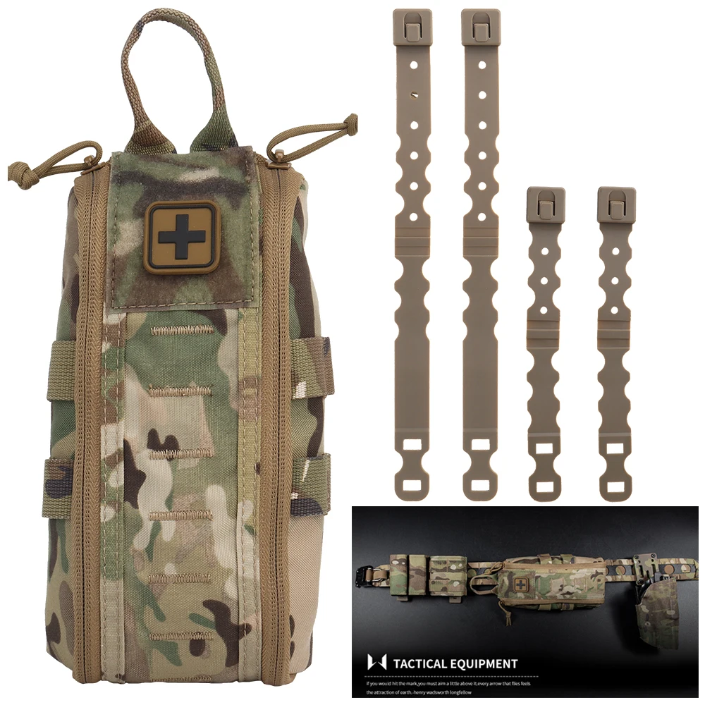 First Aid Kit Camping - เสื้อกั๊กกระเป๋าคาดเข็มขัดเอวสำหรับตั้งแคมป์, อุปกรณ์กลางแจ้ง kotak p3k ทางการแพทย์แบบยุทธวิธีตอบสนองอย่างรวดเร็ว