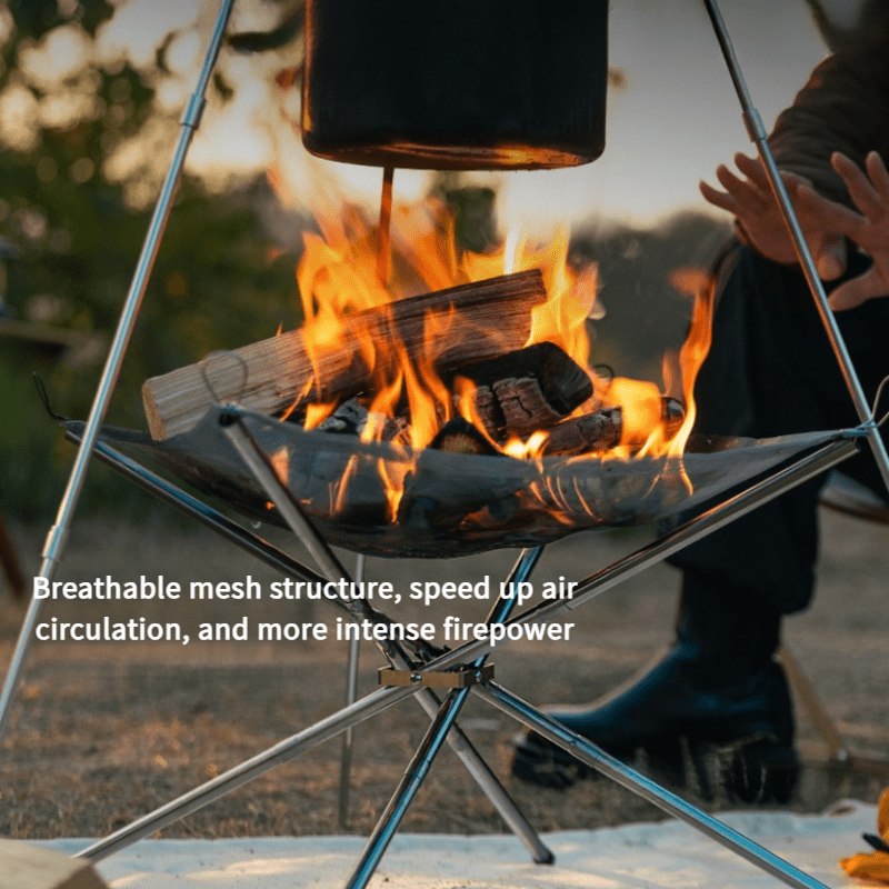 เตาไฟพับได้แบบพกพา โครงเหล็ก ส - Outdoor Camping Fireplace บทวิจารณ์และราคา