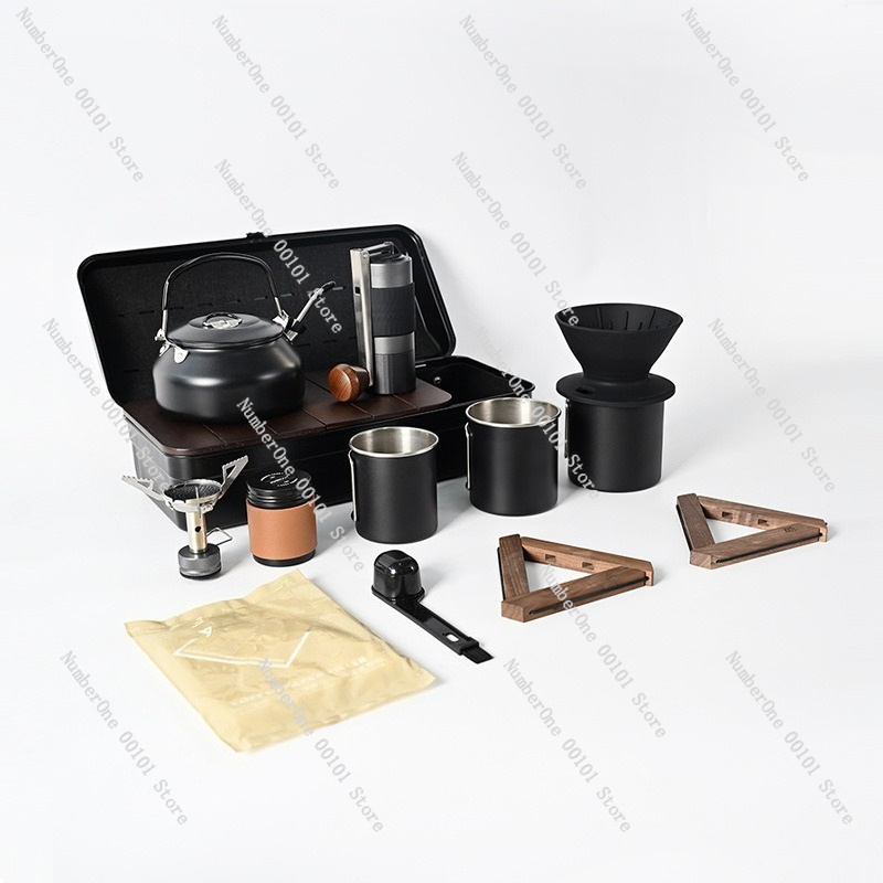 ชุดอุปกรณ์ชงกาแฟแบบพกพาสำหรับต - Outdoor Camping Box บทวิจารณ์และราคา