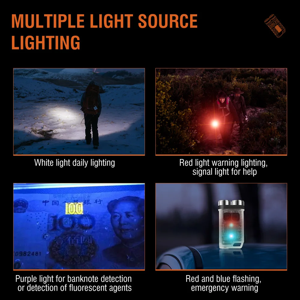 BORUiT V3 พวงกุญแจ LED แบบพกพา - Outdoor Camping Glamping บทวิจารณ์และราคา