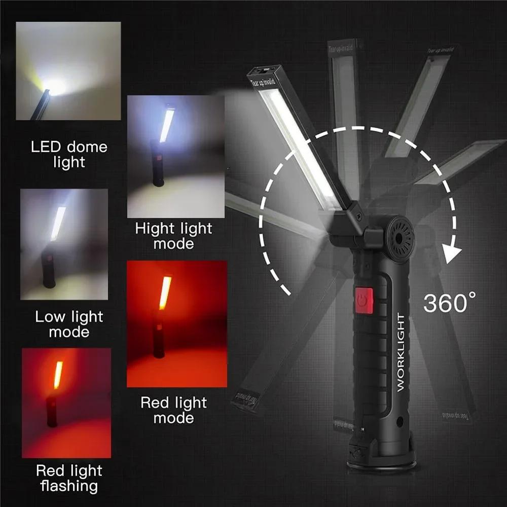 แบบพกพา COB ไฟฉาย LED USB ชาร์ - Outdoor Camping Glamping บทวิจารณ์และราคา