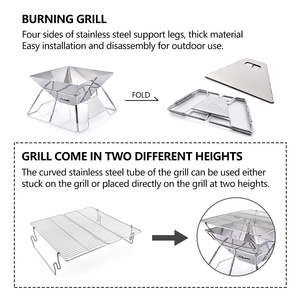 Widesea Windproof ไม้-Burning  - Survival Kit บทวิจารณ์และราคา