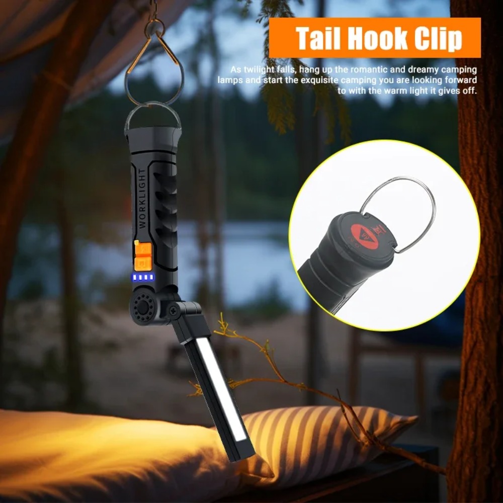 ไฟฉาย LED แบบพกพา COB ไฟฉายแบบ - Outdoor Camping Glamping บทวิจารณ์และราคา