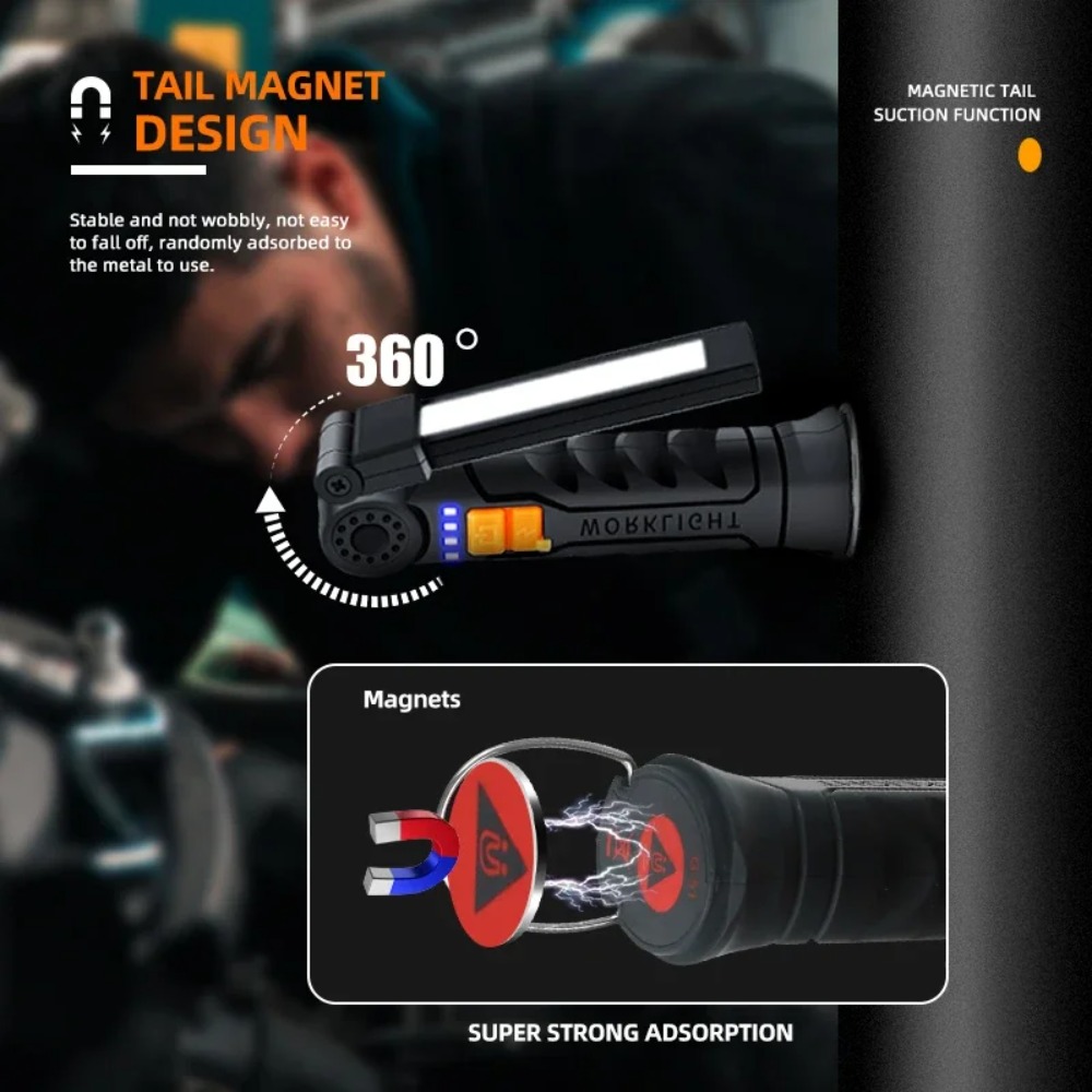 ไฟฉาย LED แบบพกพา COB ไฟฉายแบบ - Outdoor Camping Glamping บทวิจารณ์และราคา