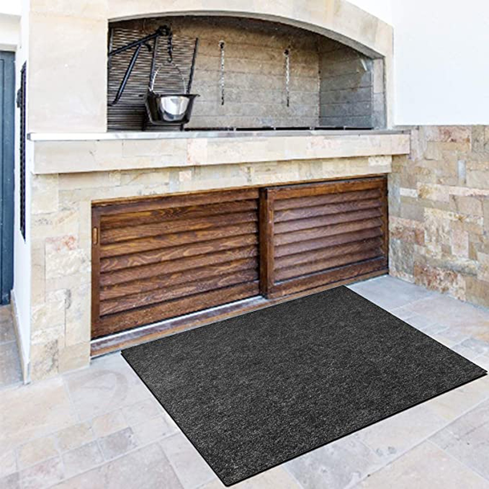 ทนไฟเตาผิง Hearth พรมสีดําชั้น - Outdoor Camping Fireplace บทวิจารณ์และราคา