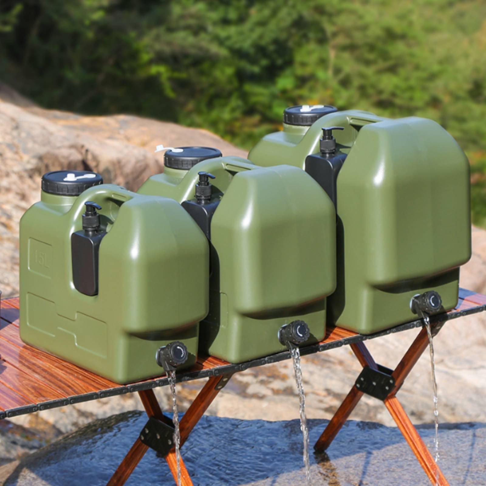 ภาชนะบรรจุน้ำพร้อมก๊อกน้ำ PE เ - Outdoor Camping Water Jug บทวิจารณ์และราคา