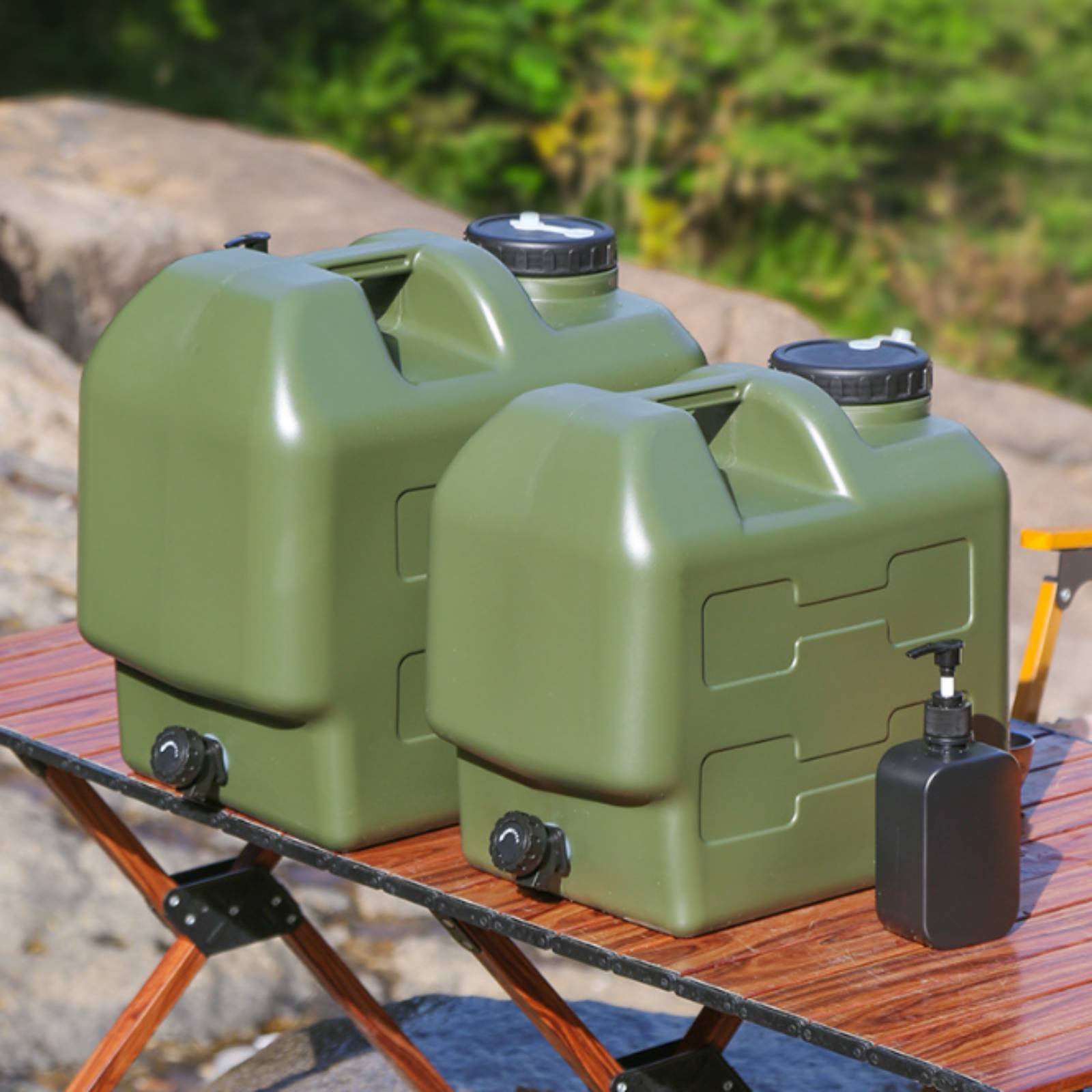 ภาชนะบรรจุน้ำพร้อมก๊อกน้ำ PE เ - Outdoor Camping Water Jug บทวิจารณ์และราคา