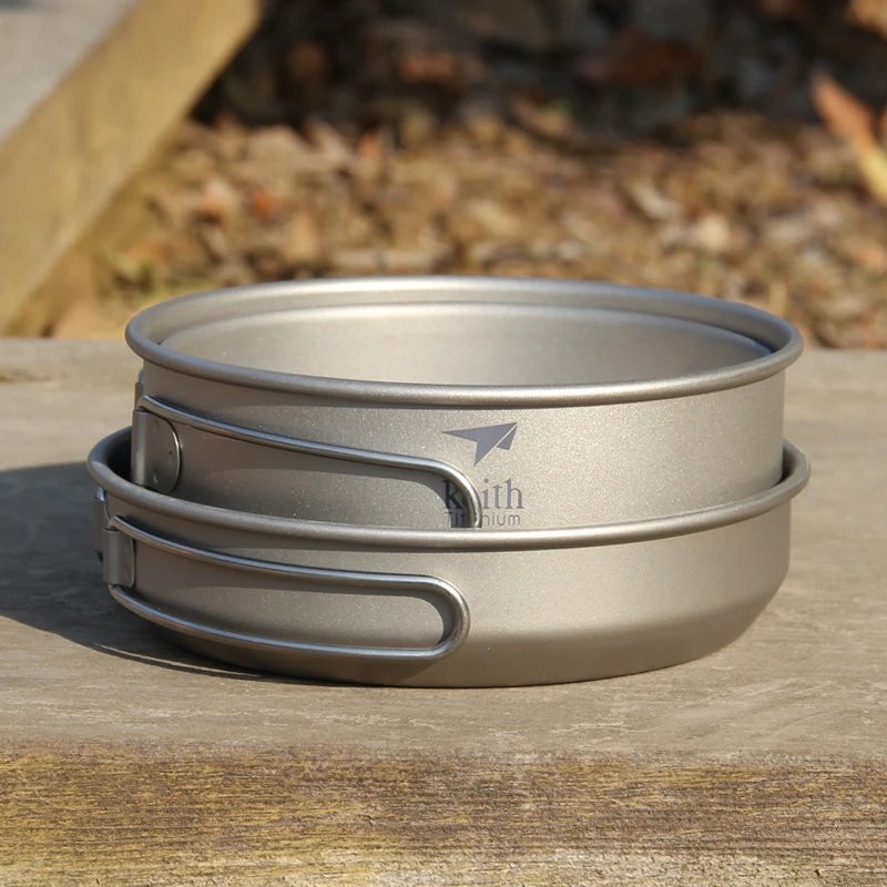 Keith 3PCS ไทเทเนียมเครื่องครั - Camp Cooking Set บทวิจารณ์และราคา