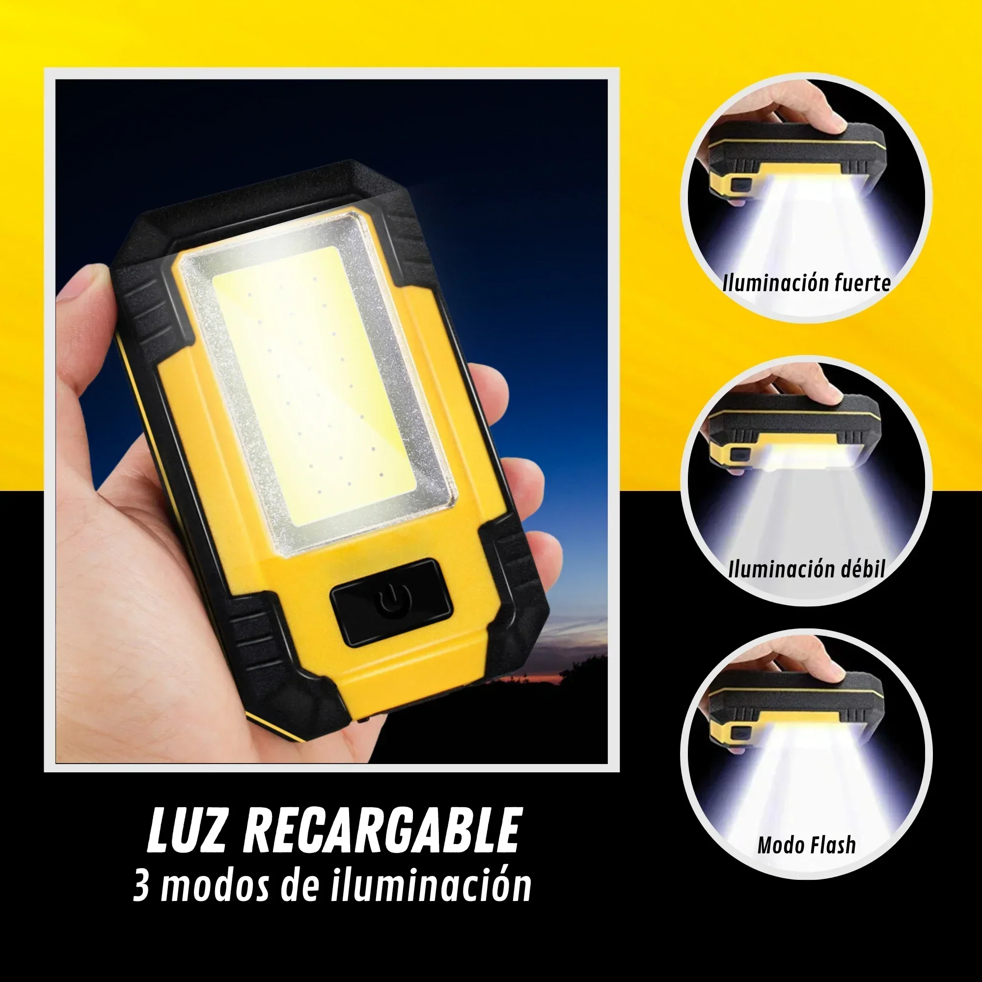 ไฟฉายชาร์จได้ 4000mAh แสงสว่าง - Outdoor Camping Glamping บทวิจารณ์และราคา