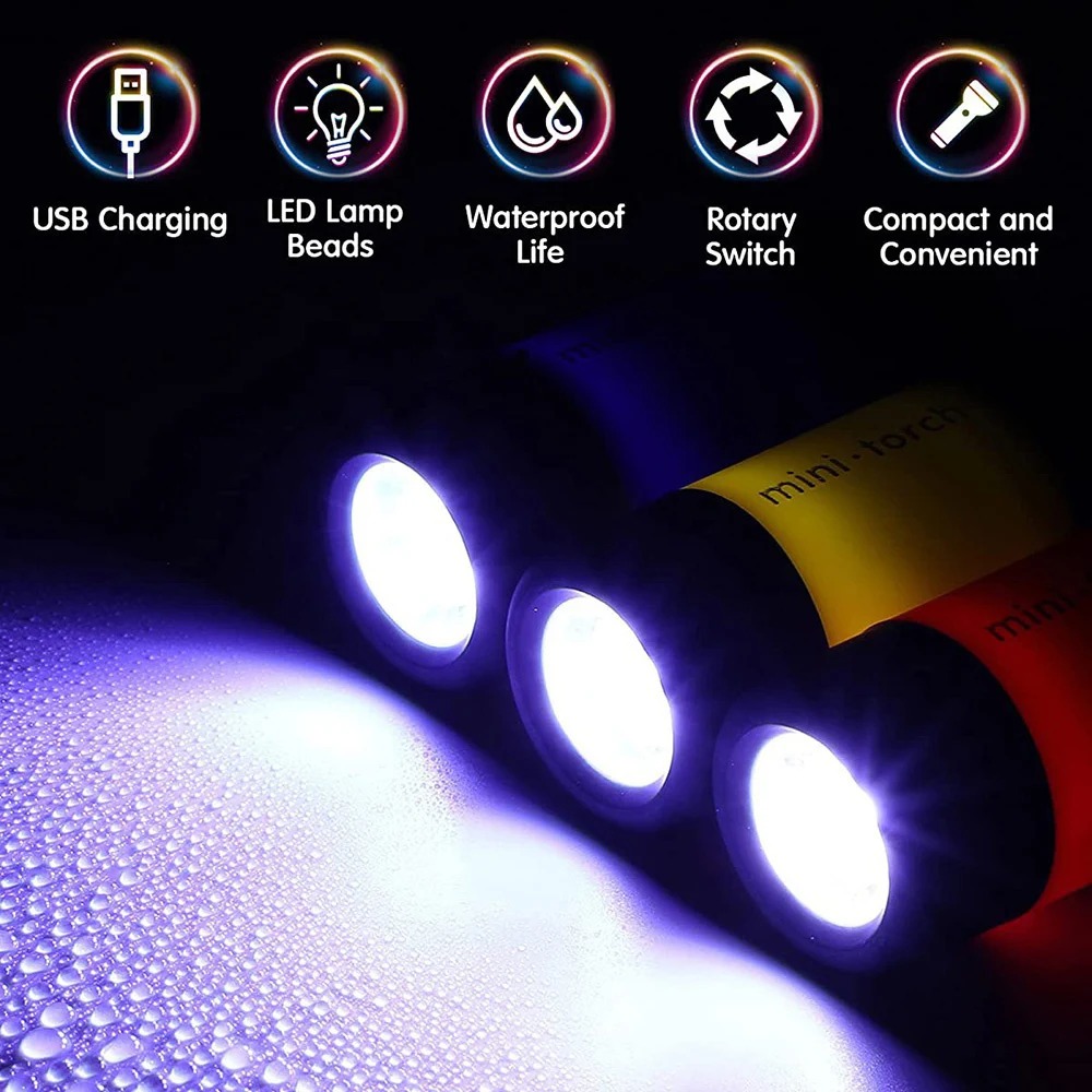 USB ชาร์จไฟได้ ไฟฉายขนาดเล็กสำ - Outdoor Camping Glamping บทวิจารณ์และราคา