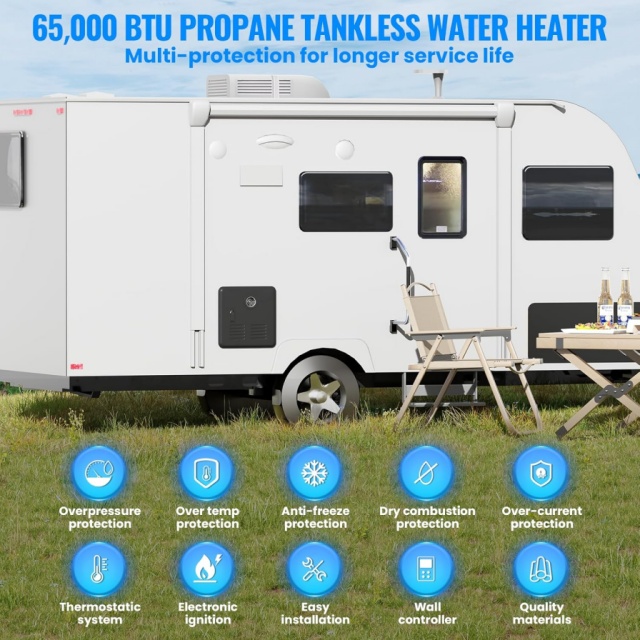 เครื่องทำน้ำอุ่นแก๊สแบบพกพาสำห - Outdoor Camping Heater บทวิจารณ์และราคา