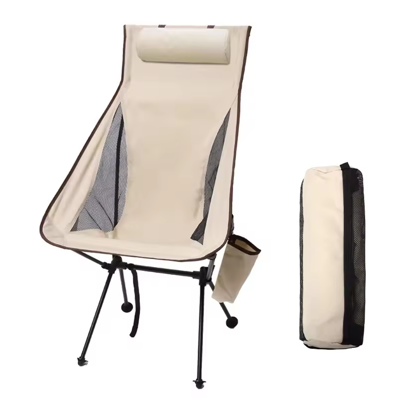 เก้าอี้พับสำหรับตั้งแคมป์พนักพ - Outdoor Camping High Chair บทวิจารณ์และราคา