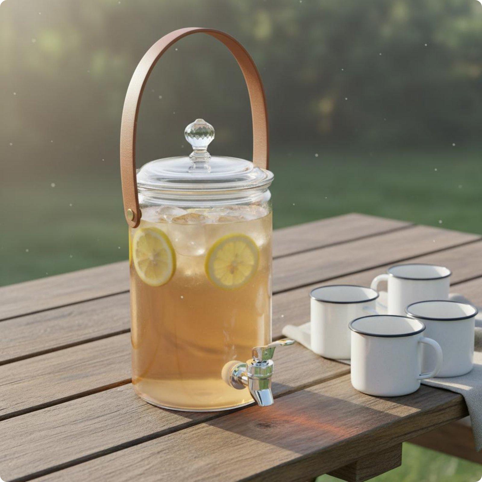 เหยือกจ่ายเครื่องดื่มพร้อมฝาปิ - Outdoor Camping Water Jug บทวิจารณ์และราคา