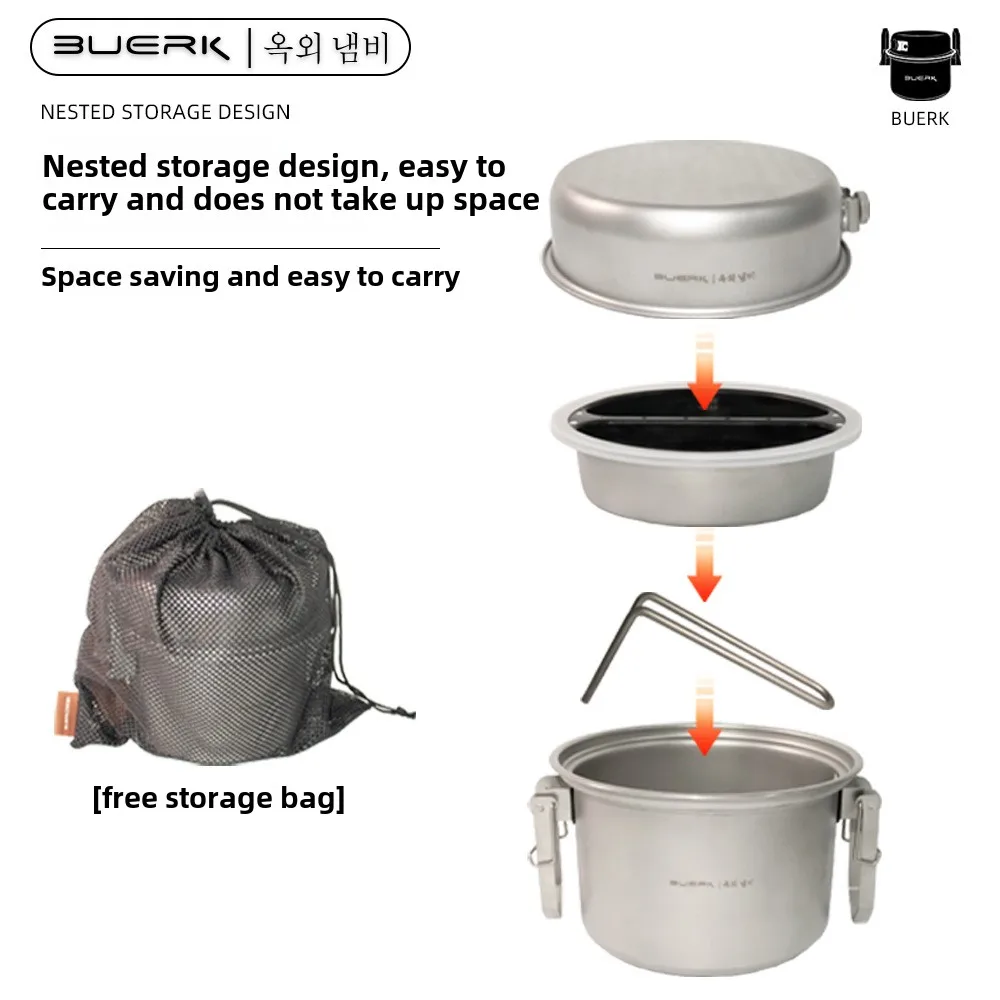 Outdoor Camping หม้อนึ่งและทอด - Camp Cooking Set บทวิจารณ์และราคา