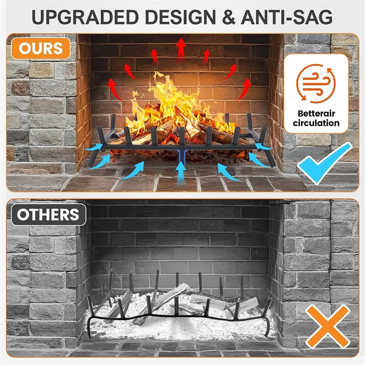 ตะแกรงวางฟืนสำหรับเตาผิงแบบใหม - Outdoor Camping Fireplace บทวิจารณ์และราคา