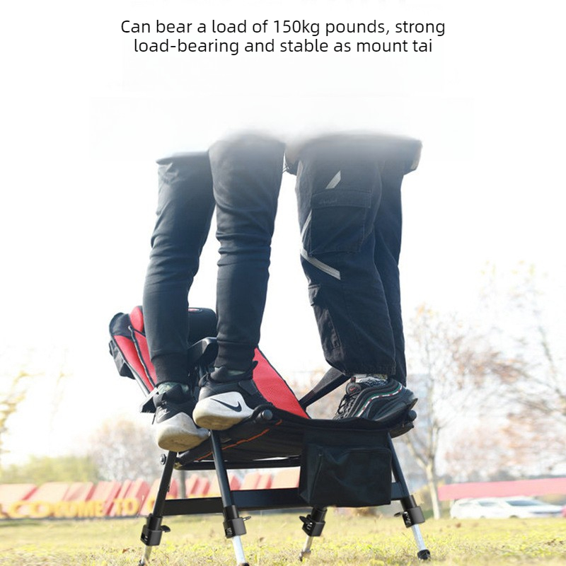 เก้าอี้ตกปลาปรับเอนได้แบบหนา ร - Outdoor Camping High Chair บทวิจารณ์และราคา